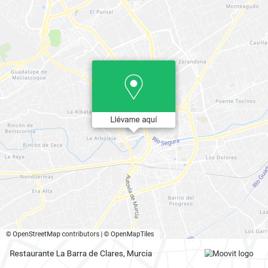 Mapa Restaurante La Barra de Clares