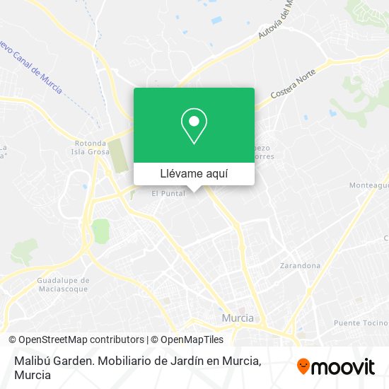 Mapa Malibú Garden. Mobiliario de Jardín en Murcia