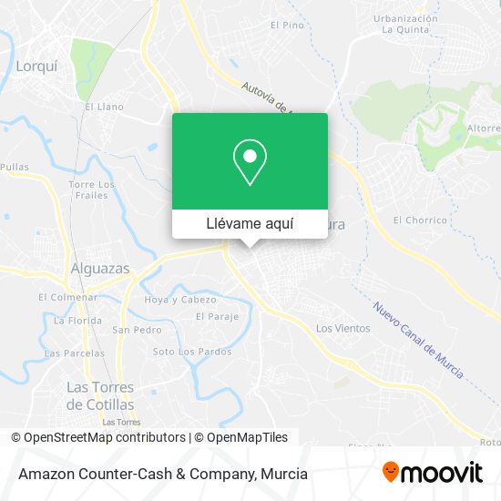 Mapa Amazon Counter-Cash & Company