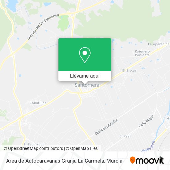 Mapa Área de Autocaravanas Granja La Carmela
