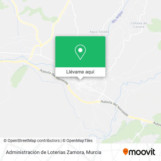 Mapa Administración de Loterías Zamora