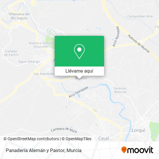 Mapa Panadería Alemán y Pastor