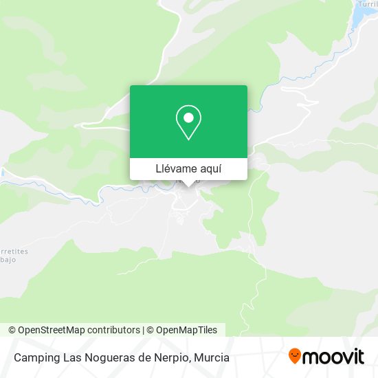 Mapa Camping Las Nogueras de Nerpio