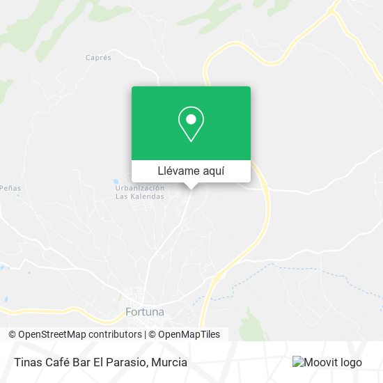 Mapa Tinas Café Bar El Parasio