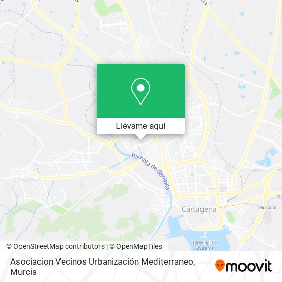 Mapa Asociacion Vecinos Urbanización Mediterraneo