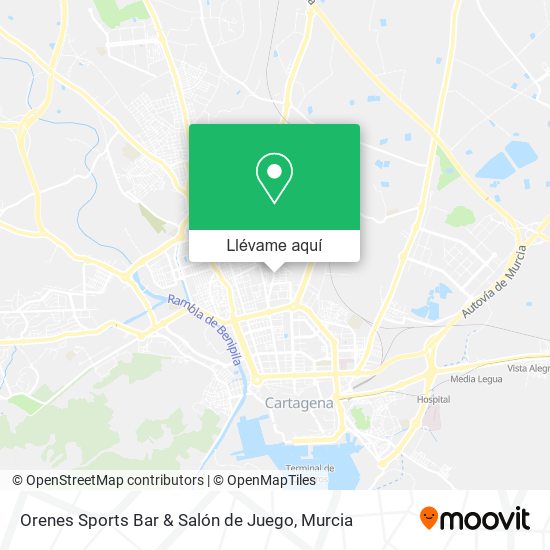 Mapa Orenes Sports Bar & Salón de Juego