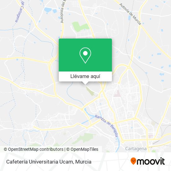 Mapa Cafetería Universitaria Ucam