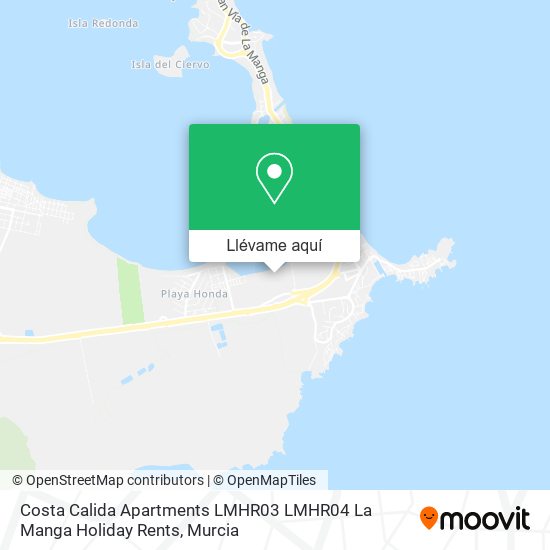 Mapa Costa Calida Apartments LMHR03 LMHR04 La Manga Holiday Rents