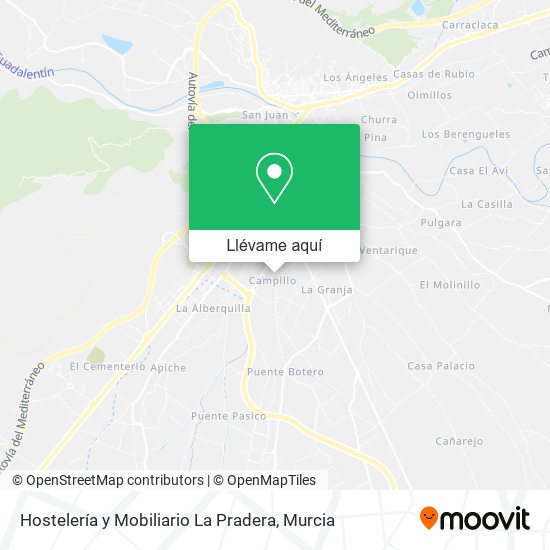 Mapa Hostelería y Mobiliario La Pradera