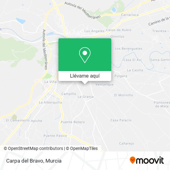 Mapa Carpa del Bravo