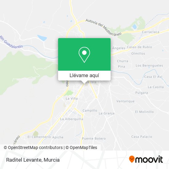 Mapa Raditel Levante