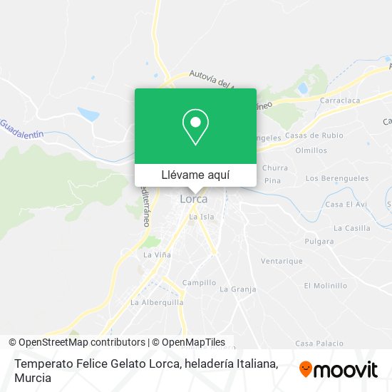 Mapa Temperato Felice Gelato Lorca, heladería Italiana