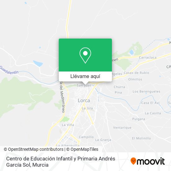 Mapa Centro de Educación Infantil y Primaria Andrés García Sol