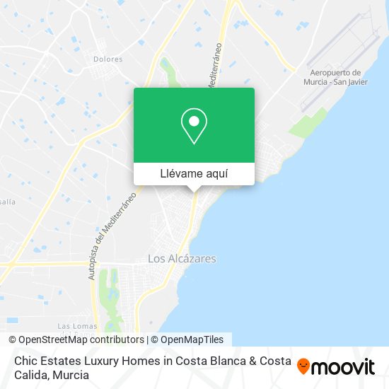 Mapa Chic Estates Luxury Homes in Costa Blanca & Costa Calida