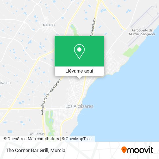 Mapa The Corner Bar Grill