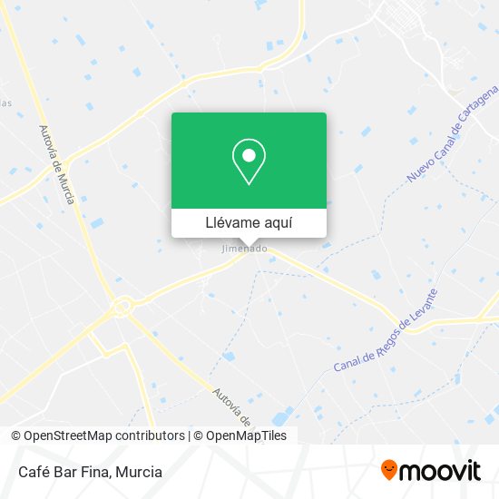 Mapa Café Bar Fina