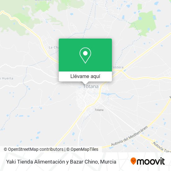 Mapa Yaki Tienda Alimentación y Bazar Chino