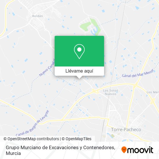 Mapa Grupo Murciano de Excavaciones y Contenedores