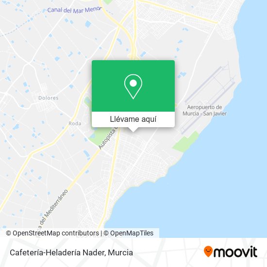 Mapa Cafetería-Heladería Nader