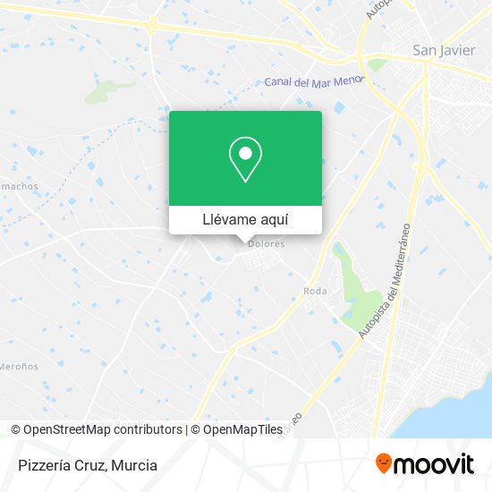 Mapa Pizzería Cruz