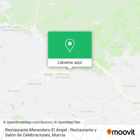 Mapa Restaurante Merendero El Ángel - Restaurante y Salón de Celebraciones
