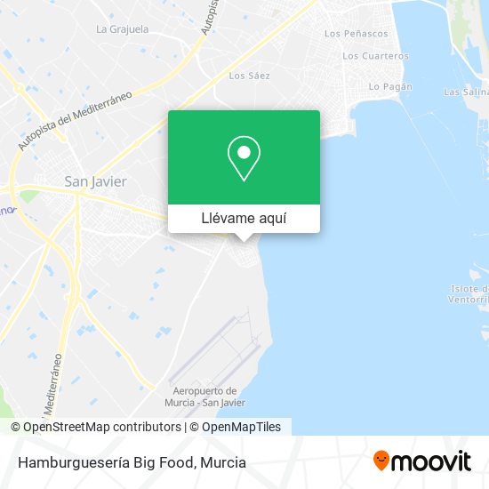 Mapa Hamburguesería Big Food