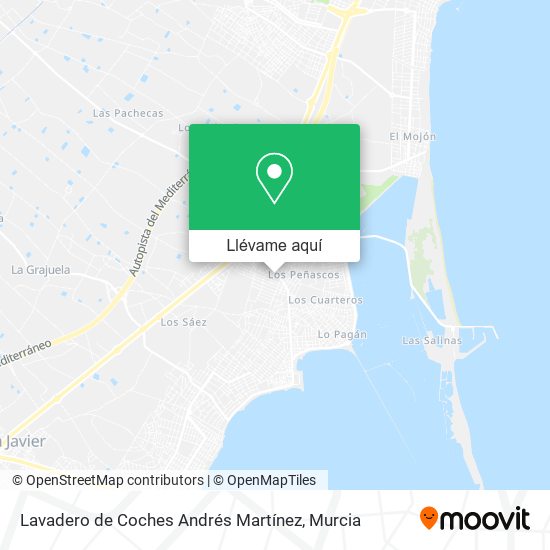 Mapa Lavadero de Coches Andrés Martínez