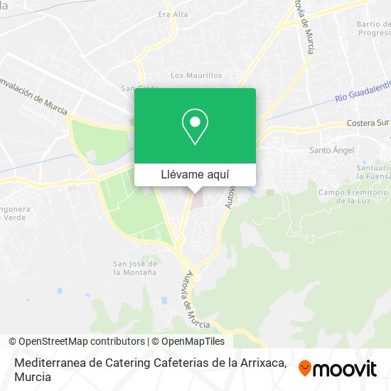 Mapa Mediterranea de Catering Cafeterias de la Arrixaca