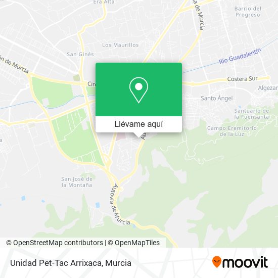 Mapa Unidad Pet-Tac Arrixaca
