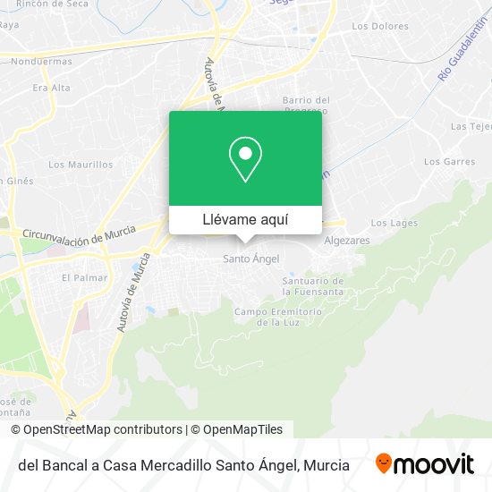 Mapa del Bancal a Casa Mercadillo Santo Ángel