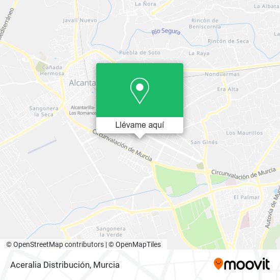 Mapa Aceralia Distribución