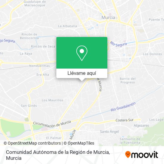 Mapa Comunidad Autónoma de la Región de Murcia