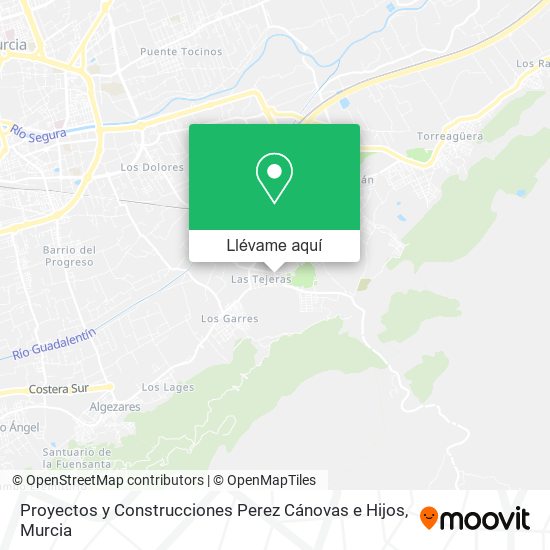 Mapa Proyectos y Construcciones Perez Cánovas e Hijos