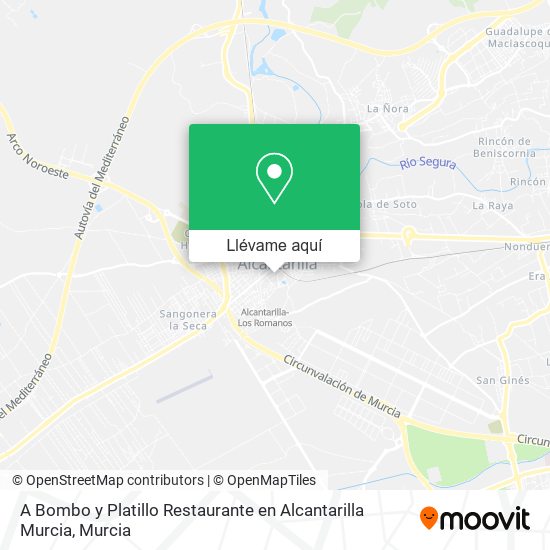 Mapa A Bombo y Platillo Restaurante en Alcantarilla Murcia