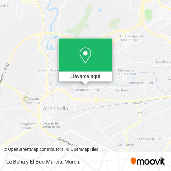 Mapa La Buha y El Buo Murcia