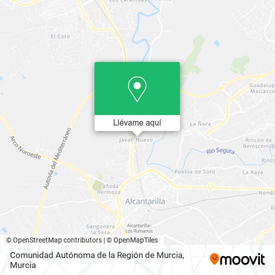 Mapa Comunidad Autónoma de la Región de Murcia