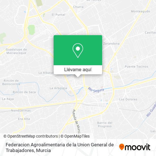 Mapa Federacion Agroalimentaria de la Union General de Trabajadores
