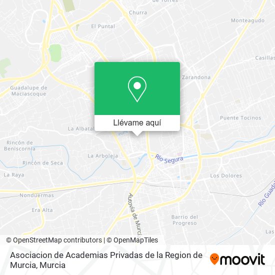 Mapa Asociacion de Academias Privadas de la Region de Murcia