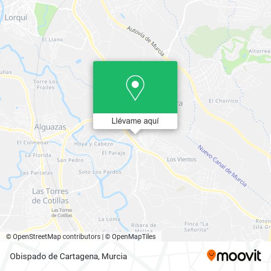 Mapa Obispado de Cartagena