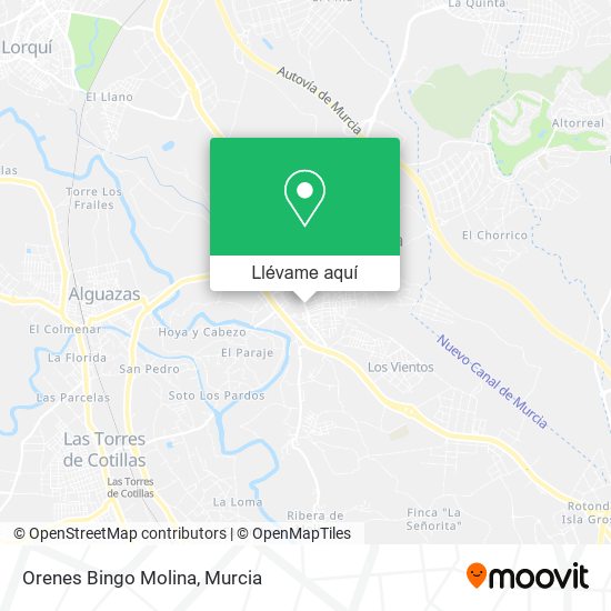 Mapa Orenes Bingo Molina