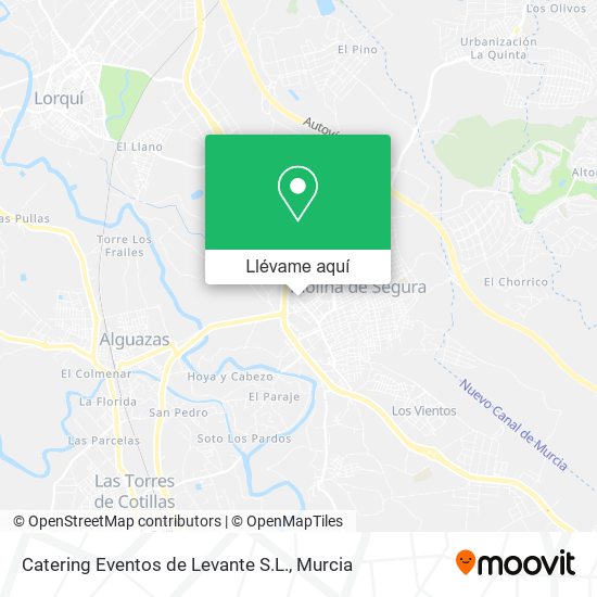 Mapa Catering Eventos de Levante S.L.