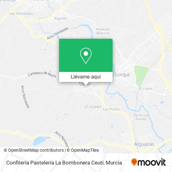 Mapa Confiteria Pastelería La Bombonera Ceuti