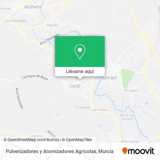 Mapa Pulverizadores y Atomizadores Agricolas