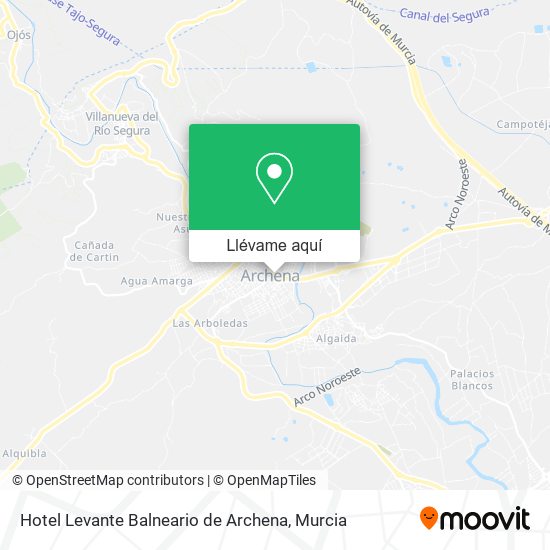 Mapa Hotel Levante Balneario de Archena