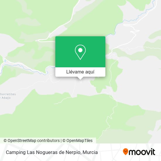 Mapa Camping Las Nogueras de Nerpio