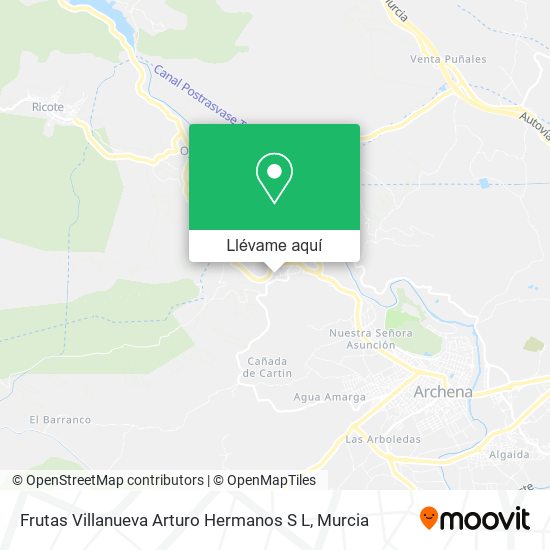 Mapa Frutas Villanueva Arturo Hermanos S L