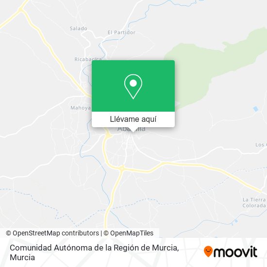 Mapa Comunidad Autónoma de la Región de Murcia