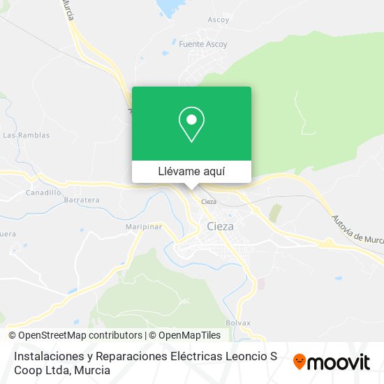 Mapa Instalaciones y Reparaciones Eléctricas Leoncio S Coop Ltda