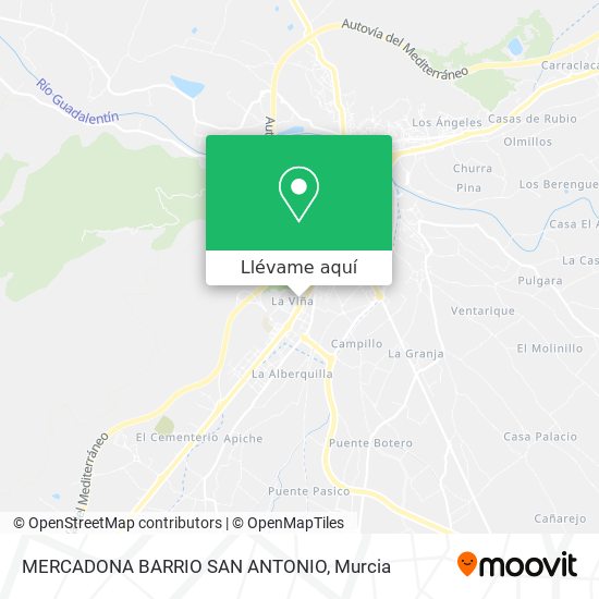Mapa MERCADONA BARRIO SAN ANTONIO