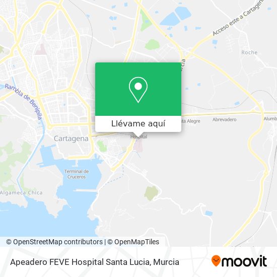 Mapa Apeadero FEVE Hospital Santa Lucia